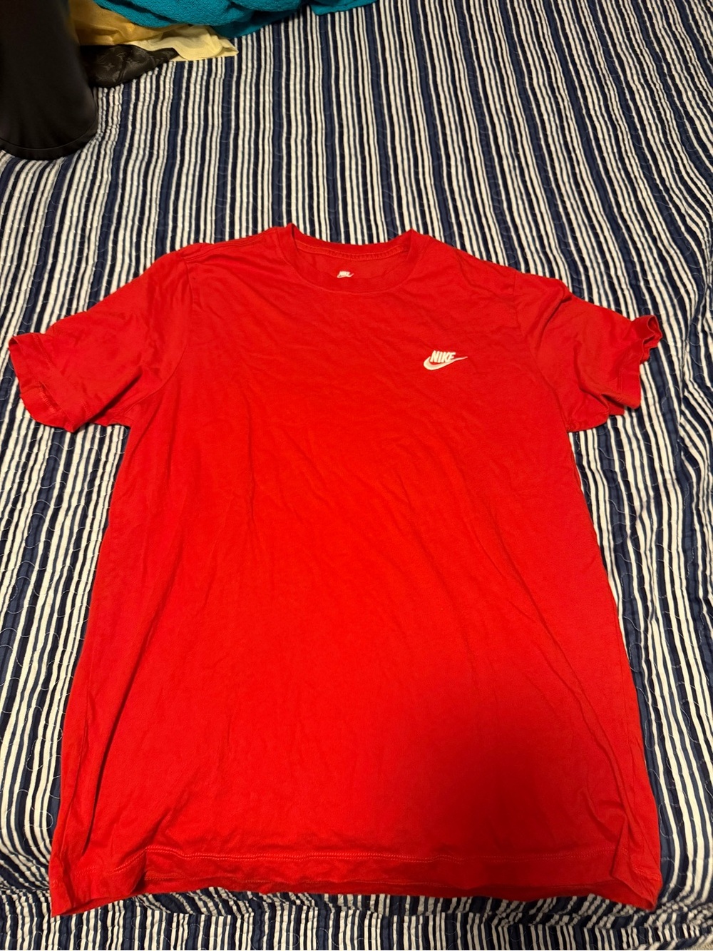 Nike Men’s Red Short Sleeve T-Shirt with White Swoosh